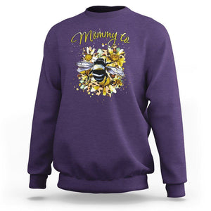 Bumblebee New Mom Sweatshirt Mommy To Be Pregnancy Announcement First Mother's Day TS02 Purple Printyourwear