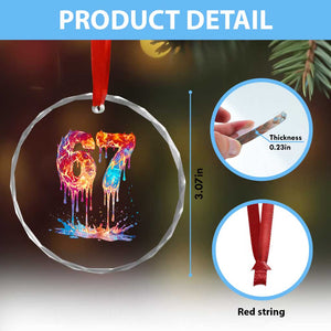 Burning Six Seven Crystal Glass Ornament Drip Fire Flame Meme TS12 Print Your Wear