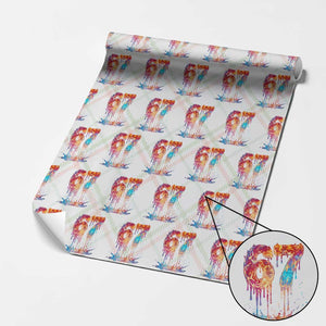 Burning Six Seven Wrapping Paper Roll Drip Fire Flame Meme TS12 Christmas Plaid Print Your Wear
