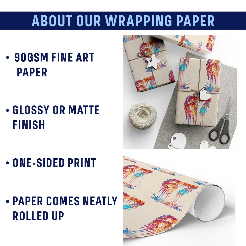 Burning Six Seven Wrapping Paper Roll Drip Fire Flame Meme TS12 Print Your Wear
