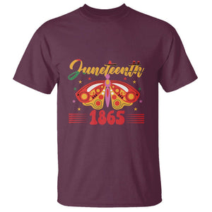 Butterfly Theme T Shirt Juneteenth 1865 TS01 Maroon Printyourwear