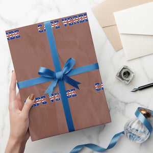 Cabo Verde Flag Cabo Verdean Pride Wrapping Paper Roll TS14 Mocha Print Your Wear