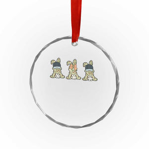 Camo Easter Bunny Crystal Glass Ornament Funny Hunter Easter Gift TS12 Print Your Wear