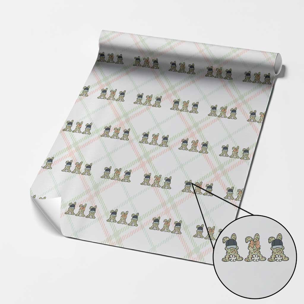 Camo Easter Bunny Wrapping Paper Roll Funny Hunter Easter Gift TS12 Christmas Plaid Print Your Wear