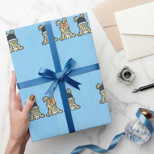 Camo Easter Bunny Wrapping Paper Roll Funny Hunter Easter Gift TS12 Light Blue Print Your Wear