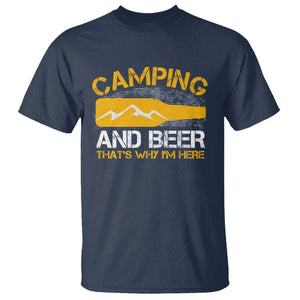 Camping And Beer That's Why I'm Here Drinking T Shirt TS09 Navy Printyourwear