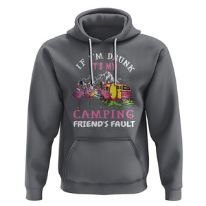 Camping Beer Lover Hoodie If I'm Drunk It's My Camping Friend's Fault Funny Flamingo TS09 Charcoal Printyourwear