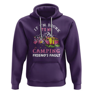 Camping Beer Lover Hoodie If I'm Drunk It's My Camping Friend's Fault Funny Flamingo TS09 Purple Printyourwear