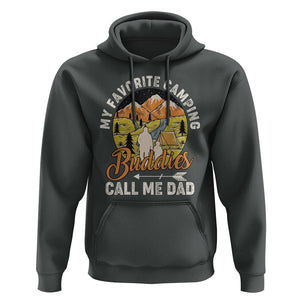 Camping Dad Hoodie My Favorite Camping Buddies Call Me Dad Vintage Father's Day TS02 Dark Heather Print Your Wear