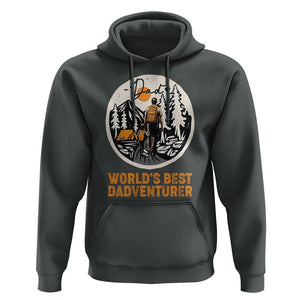 Camping Dad Hoodie World's Best Dadventure Outdoor Nature Lovers Father's Day TS02 Dark Heather Print Your Wear