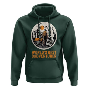 Camping Dad Hoodie World's Best Dadventure Outdoor Nature Lovers Father's Day TS02 Dark Forest Green Print Your Wear