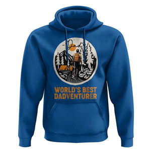 Camping Dad Hoodie World's Best Dadventure Outdoor Nature Lovers Father's Day TS02 Royal Blue Print Your Wear