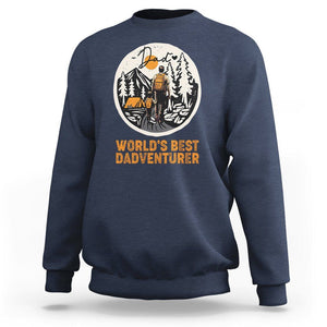 Camping Dad Sweatshirt World's Best Dadventure Outdoor Nature Lovers Father's Day TS02 Navy Print Your Wear