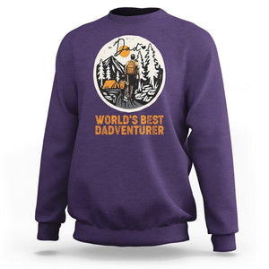 Camping Dad Sweatshirt World's Best Dadventure Outdoor Nature Lovers Father's Day TS02 Purple Print Your Wear