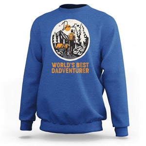 Camping Dad Sweatshirt World's Best Dadventure Outdoor Nature Lovers Father's Day TS02 Royal Blue Print Your Wear