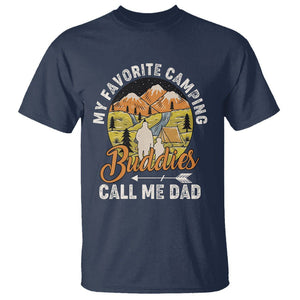 Camping Dad T Shirt My Favorite Camping Buddies Call Me Dad Vintage Father's Day TS02 Navy Print Your Wear