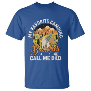 Camping Dad T Shirt My Favorite Camping Buddies Call Me Dad Vintage Father's Day TS02 Royal Blue Print Your Wear