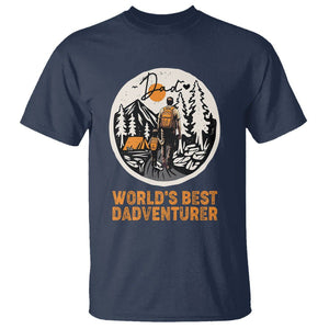 Camping Dad T Shirt World's Best Dadventure Outdoor Nature Lovers Father's Day TS02 Navy Print Your Wear