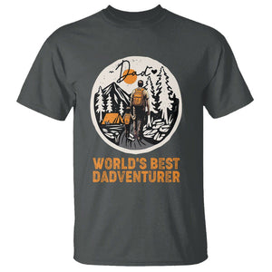 Camping Dad T Shirt World's Best Dadventure Outdoor Nature Lovers Father's Day TS02 Dark Heather Print Your Wear