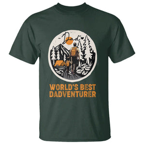 Camping Dad T Shirt World's Best Dadventure Outdoor Nature Lovers Father's Day TS02 Dark Forest Green Print Your Wear