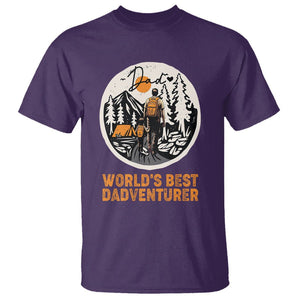 Camping Dad T Shirt World's Best Dadventure Outdoor Nature Lovers Father's Day TS02 Purple Print Your Wear