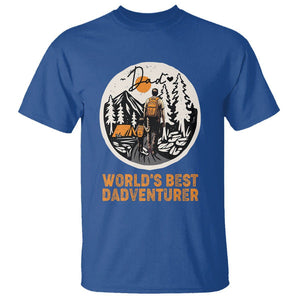 Camping Dad T Shirt World's Best Dadventure Outdoor Nature Lovers Father's Day TS02 Royal Blue Print Your Wear