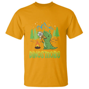 Camping Dinosaur T Shirt Dinos'more Funny Campfire Camper TS09 Gold Printyourwear