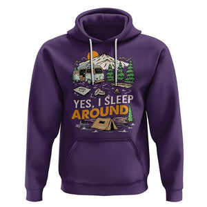 Camping Hoodie Yep I Sleep Around Campers TS09 Purple Printyourwear