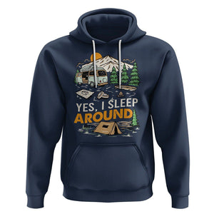 Camping Hoodie Yep I Sleep Around Campers TS09 Navy Printyourwear