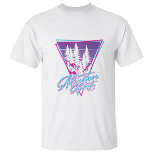 Camping Lover T Shirt Adventure Awaits Outdoors Hiking Mountains Climber TS09 White Printyourwear