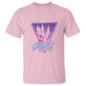 Camping Lover T Shirt Adventure Awaits Outdoors Hiking Mountains Climber TS09 Light Pink Printyourwear