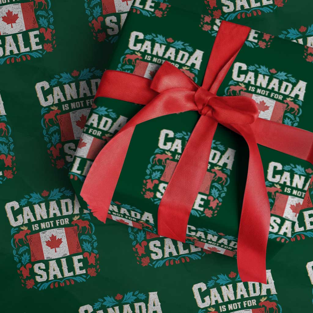 Canada Is Not For Sale Wrapping Paper Roll TS02 Green Print Your Wear