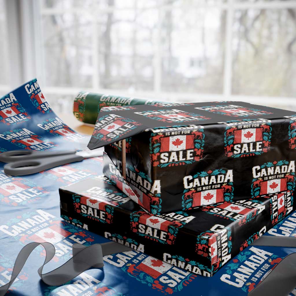 Canada Is Not For Sale Wrapping Paper Roll TS02 Black Print Your Wear