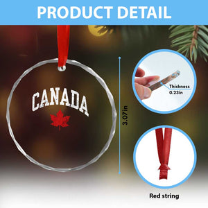 Canada Maple Leaf Crystal Glass Ornament Canadian Pride TS10 Print Your Wear