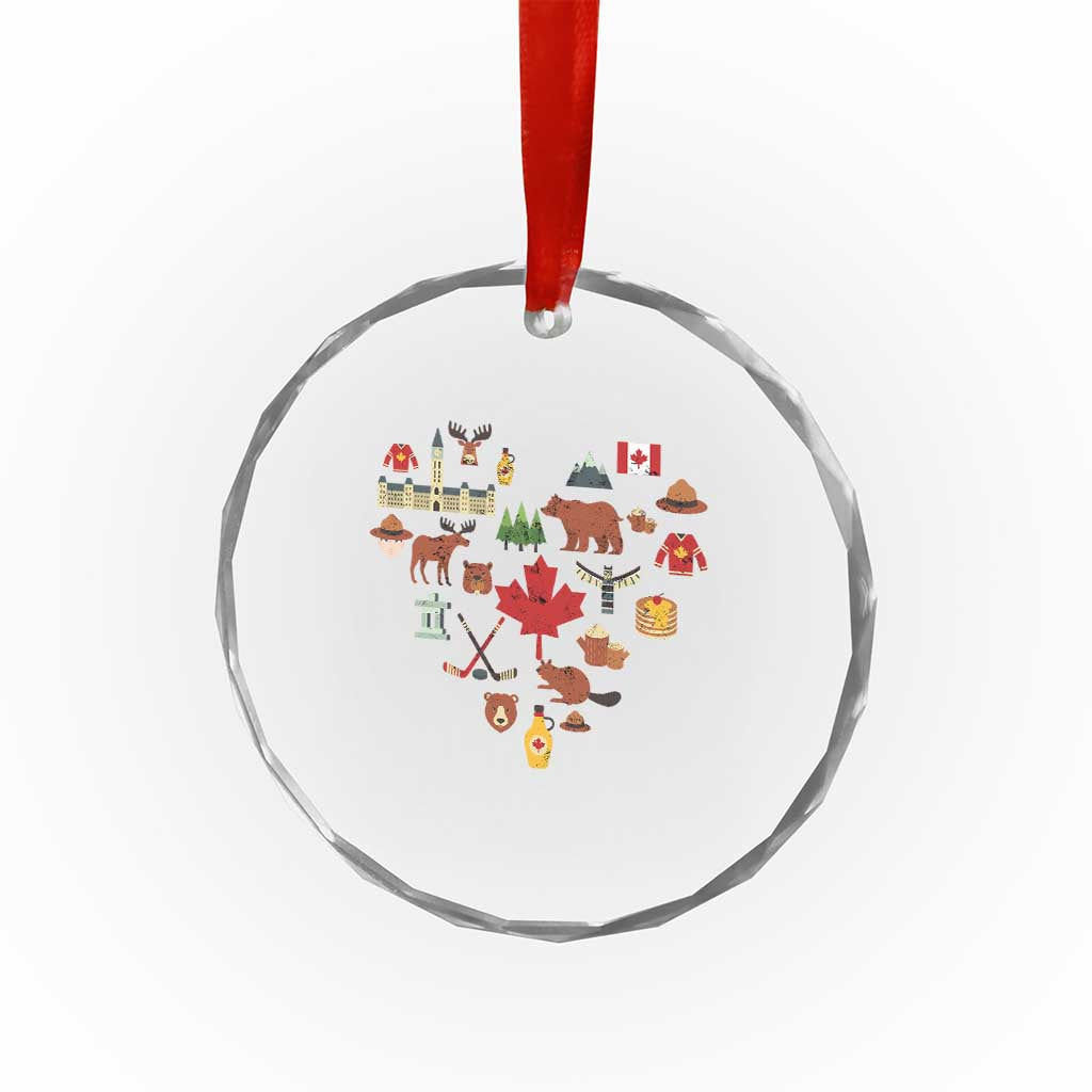 Canada Pride Crystal Glass Ornament Canadian Flag Maple Leaf TS02 Print Your Wear