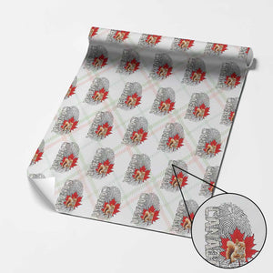 Canada Pride Wrapping Paper Roll Maple Leaf Squirrel Canadian Roots TS02 Christmas Plaid Print Your Wear