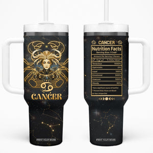 Cancer Zodiac Tumbler With Handle Celestial Constellation Astrology Horoscope Galaxy TB02 One Size: 40 oz Black Printyourwear