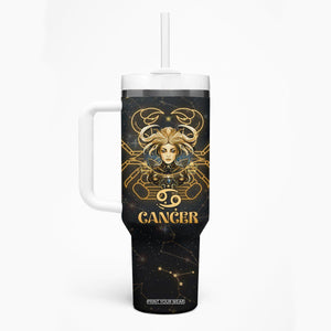 Cancer Zodiac Tumbler With Handle Celestial Constellation Astrology Horoscope Galaxy TB02 Printyourwear