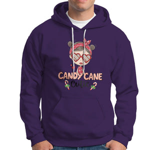 Candy Cane Cutie Christmas Cute Girl Kid Messy Bun Hoodie TS09 Purple Printyourwear