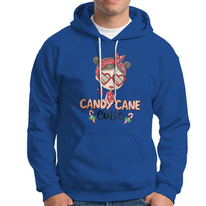 Candy Cane Cutie Christmas Cute Girl Kid Messy Bun Hoodie TS09 Royal Blue Printyourwear