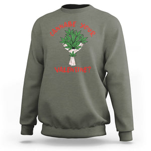 Cannabe Your Valentine 420 Cannabis Bouquet Marijuana Weed Flower Sweatshirt TS09 Military Green Printyourwear