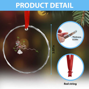 Cannabis Weed Crystal Glass Ornament Molecule THC Marijuana Stoner TS11 Print Your Wear