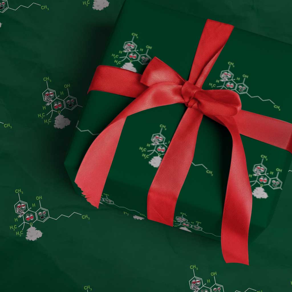 Cannabis Weed Wrapping Paper Roll Molecule THC Marijuana Stoner TS11 Green Print Your Wear