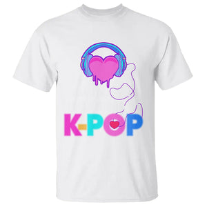 Can't Hear You I'm Listening To K-pop Lover T Shirt TS09 White Printyourwear