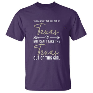 Can't Take The Texas Out Of This Girl T Shirt TS09 Purple Print Your Wear