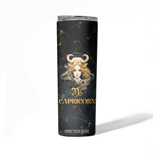 Capricorn Zodiac Skinny Tumbler Celestial Constellation Astrology Horoscope Galaxy TB02 Printyourwear