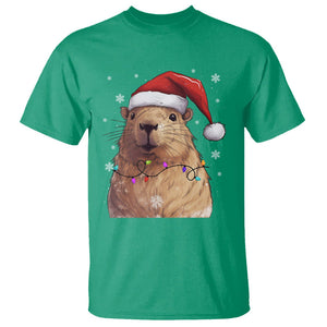 Capybara Christmas T Shirt Funny Santa Capy Meme Xmas Vibe TS02 Irish Green Printyourwear