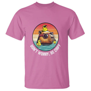 Capybara Lover T Shirt Don't Worry Be Capy Retro TS09 Azalea Print Your Wear