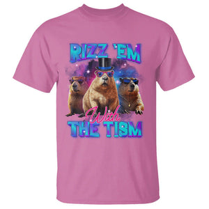 Capybara Lover T Shirt Rizz Em With The Tism Funny Capy Meme TS09 Azalea Print Your Wear