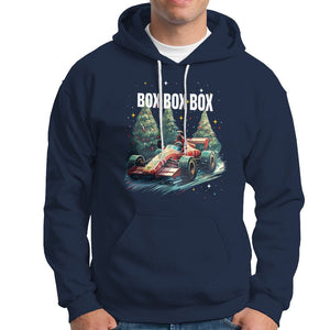 Car Racing Christmas Box Box Box Xmas Tree Colorful Light Hoodie TS09 Navy Printyourwear